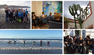 Surf Office: mit der ganzen Firma Richtung Strand?